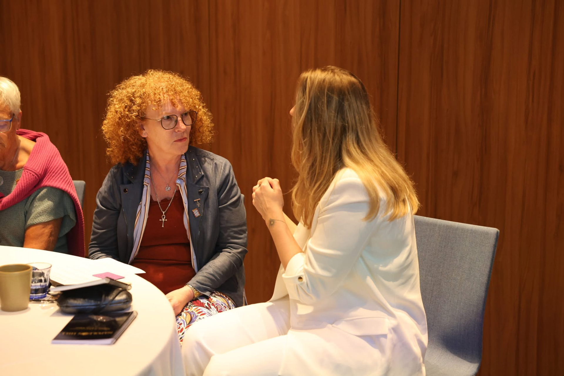 A one-to-one conversation between a practitioner and a participant